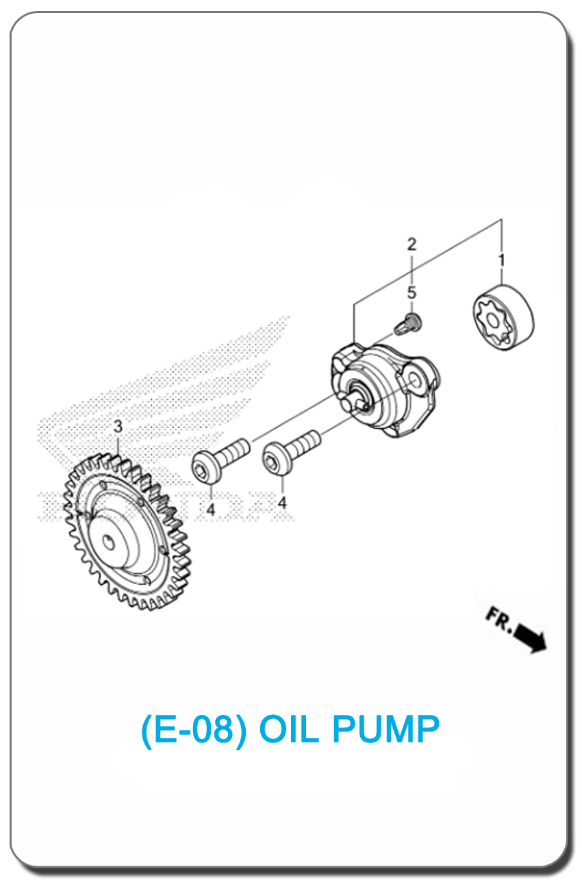 E-08-OIL PUMP FOR HONDA PCX160 2025
