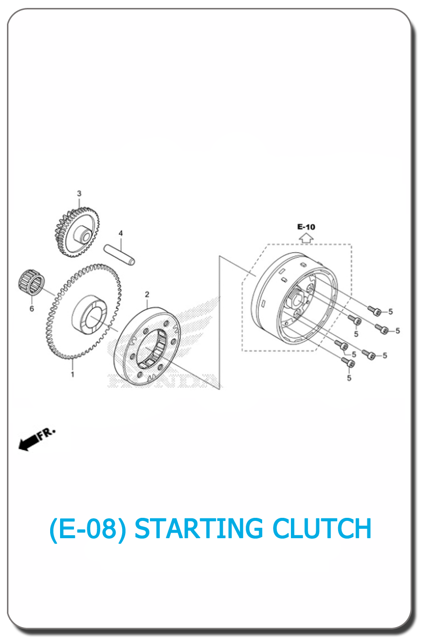 E-08-STARTING CLUTCH HONDA WAVE125i 2023 SMALL INDEX PICTURE