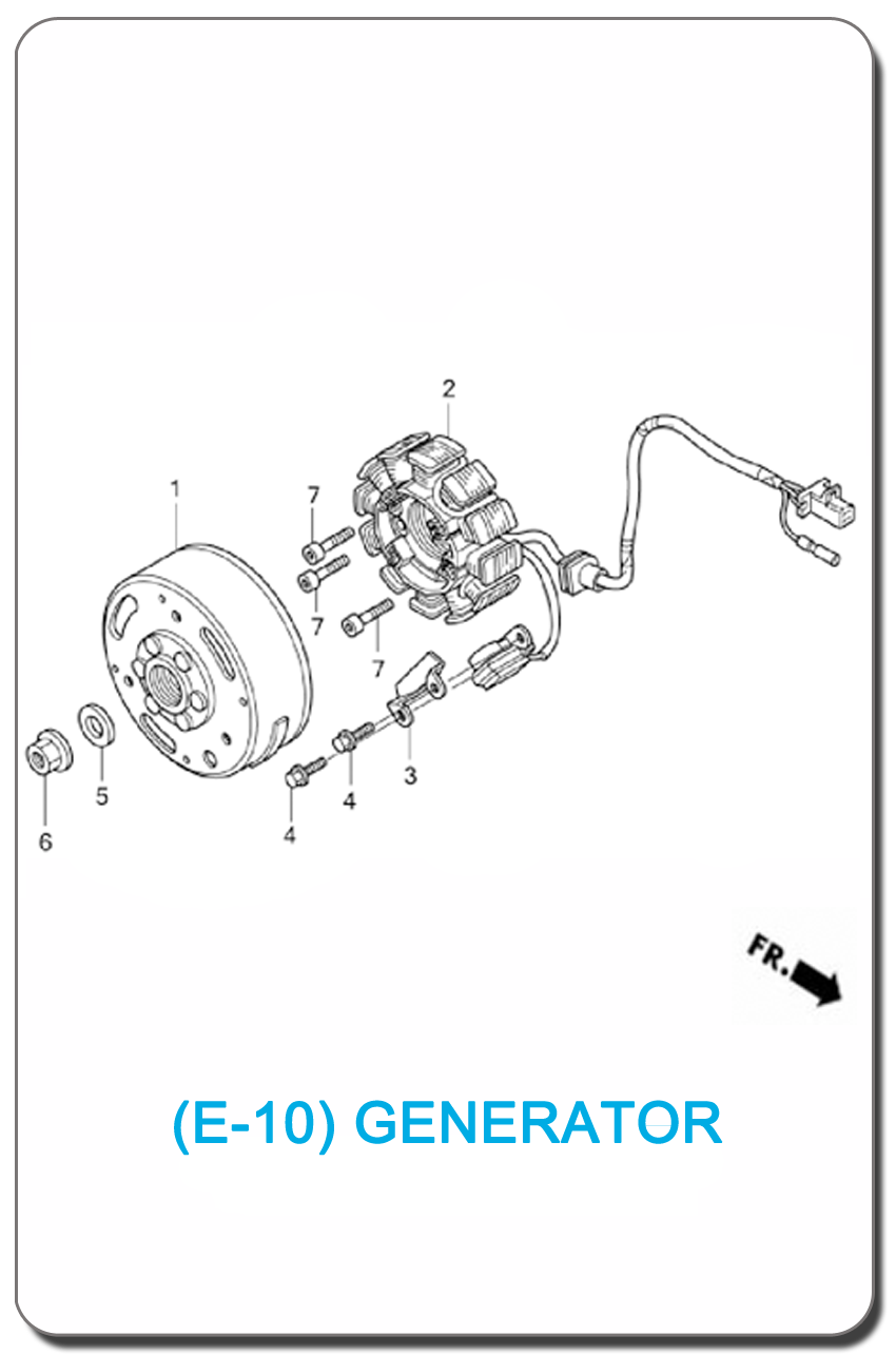E-10-GENERATOR FOR HONDA CLICK110 2007 MALL INDEX PICTURE