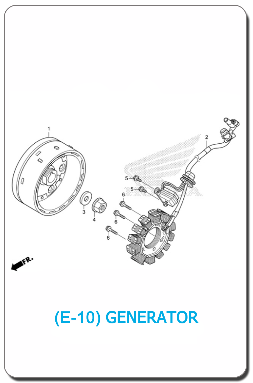 E-10-GENERATOR HONDA WAVE125i 2023 SMALL INDEX PICTURE