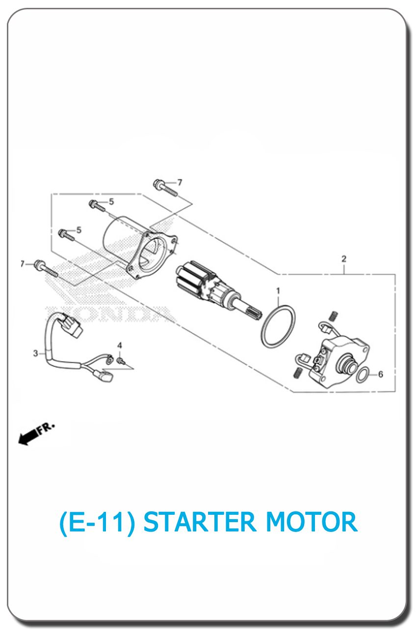 E-11-STARTER MOTOR HONDA WAVE125i 2023 SMALL INDEX PICTURE