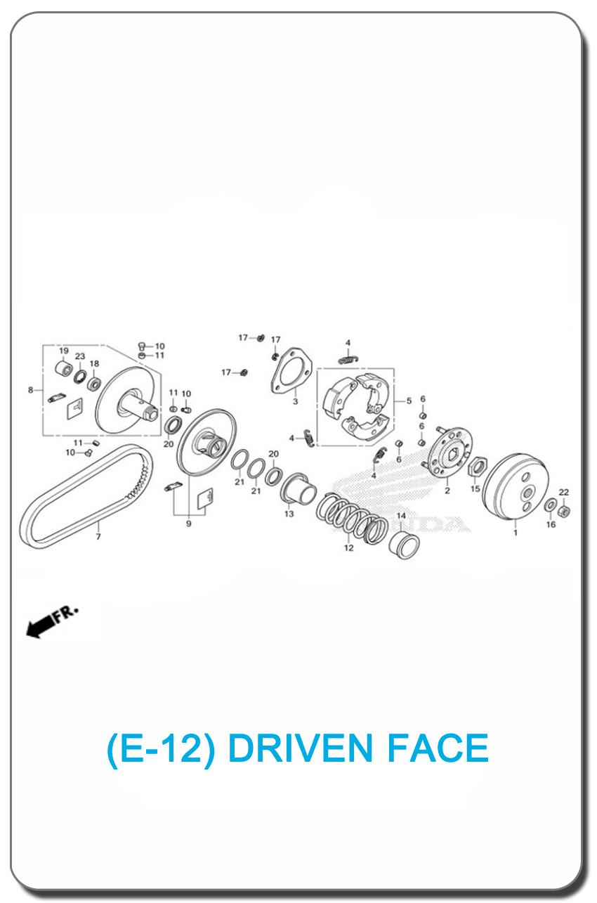 E-12-DRIVEN FACE FOR HONDA PCX160 2025