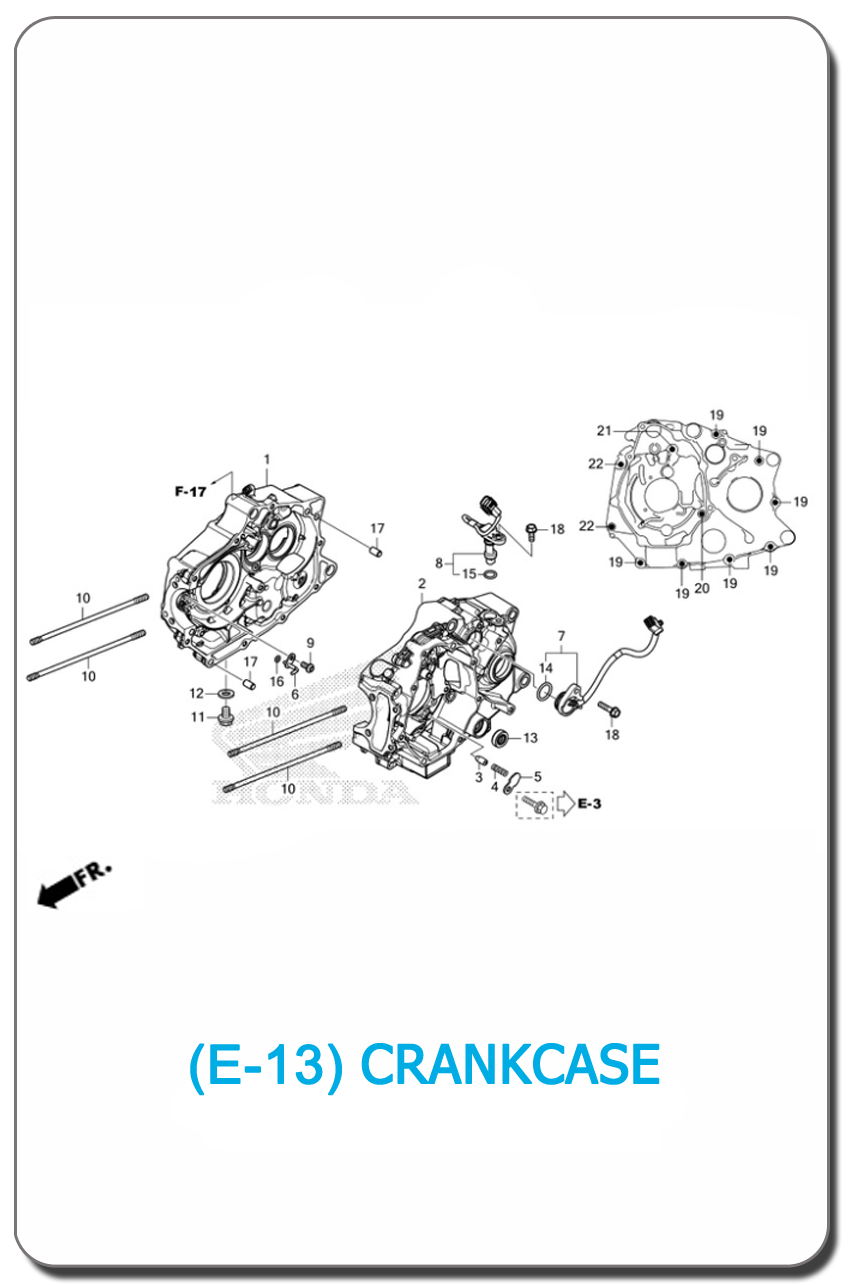 E-13-CRANKCASE HONDA WAVE125i 2023 SMALL INDEX PICTURE