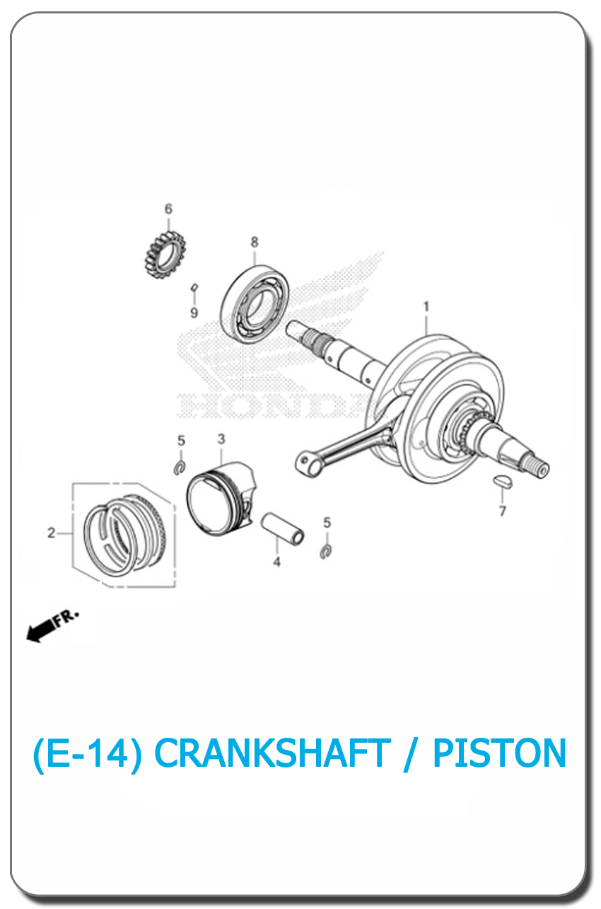 E-14-CRANKSHAFT/PISTON HONDA WAVE125i SMALL INDEX PICTURE