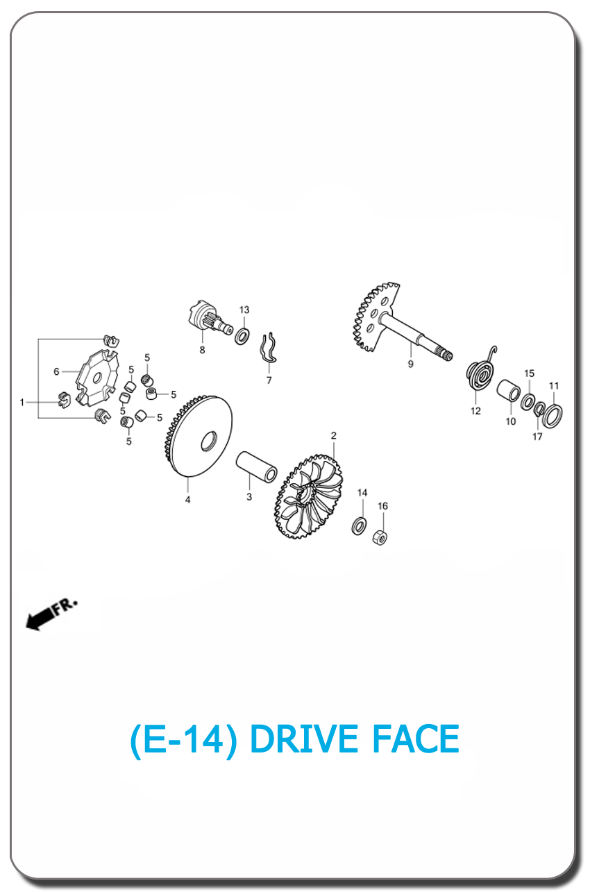 E-14-DRIVE FACE FOR HONDA CLICK110 2007 MALL INDEX PICTURE