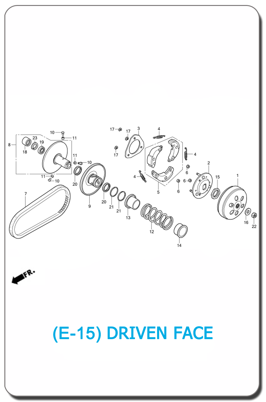 E-15-DRIVEN FACE FOR HONDA CLICK110 2007 MALL INDEX PICTURE
