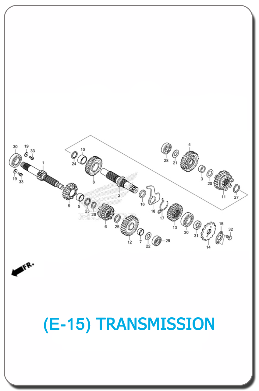 E-15-TRANSMISSION HONDA WAVE125i 2023 SMALL INDEX PICTURE