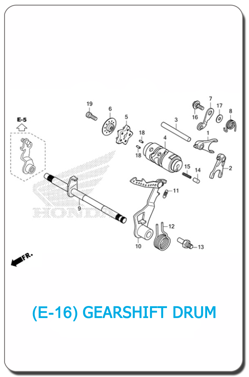 E-16-GEARSHIFT DRUM HONDA WAVE125i 2023 SMALL INDEX PICTURE