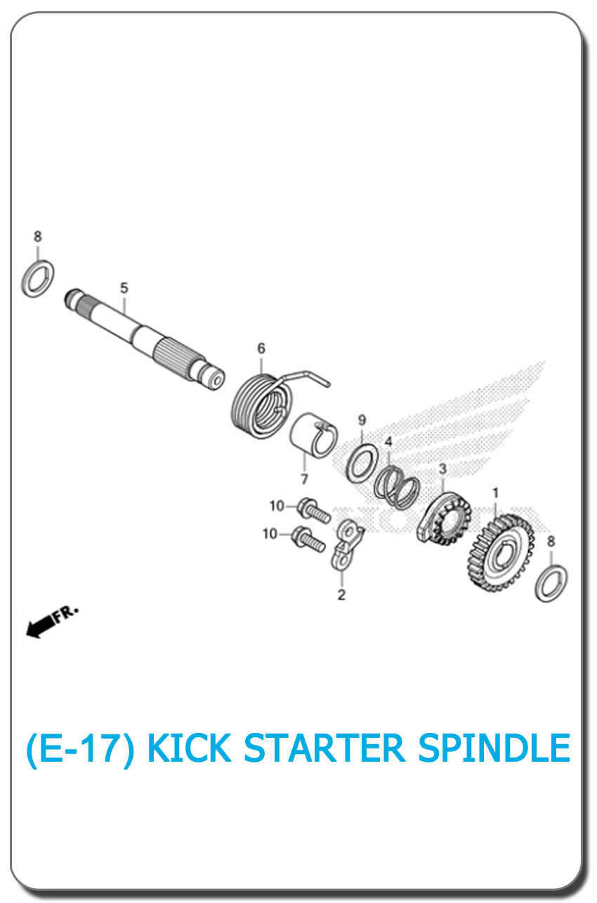 E-17-KICK STARTER SPINDLE HONDA WAVE125i 2023 SMALL INDEX PICTURE