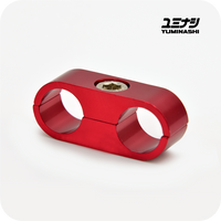 YUMINASHI AN6 RED OIL COOLER HOSE CLAMP (14MM - 9/16") (43514-014-0RD)