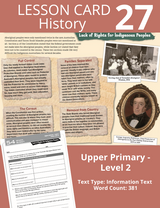 Blake's Compact Lesson Cards - History  UP - Information Text - Card 27