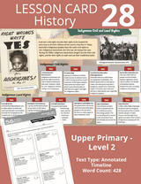 Blake's Compact Lesson Cards - History  UP - Annotated Timeline - Card 28