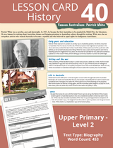 Blake's Compact Lesson Cards - History  UP - Biography - Card 40