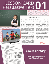 Blake's Compact Lesson Cards - Persuasive Texts LP - Exposition - Card 1