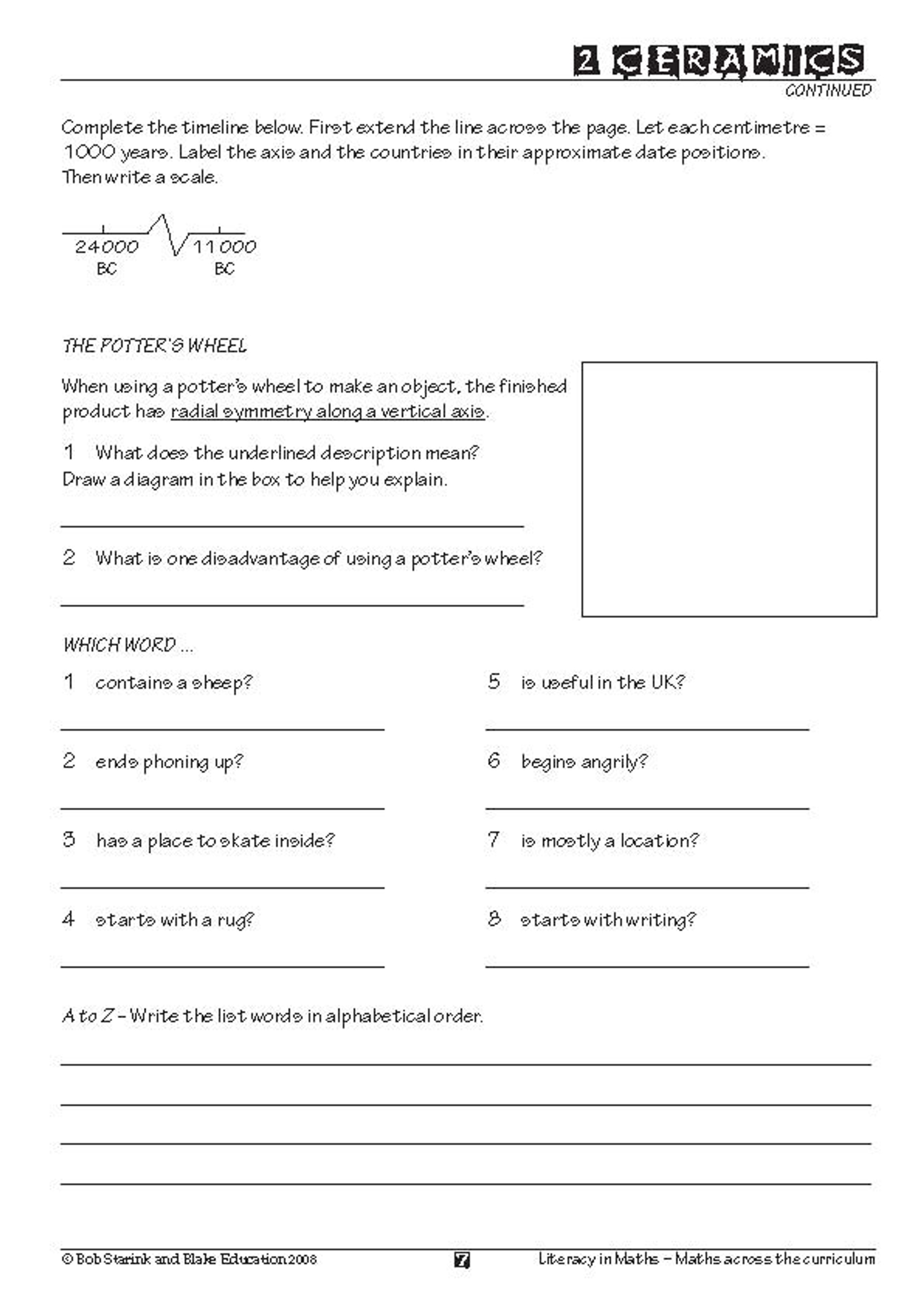 Literacy in Maths Maths Across the Curriculum Blake Education