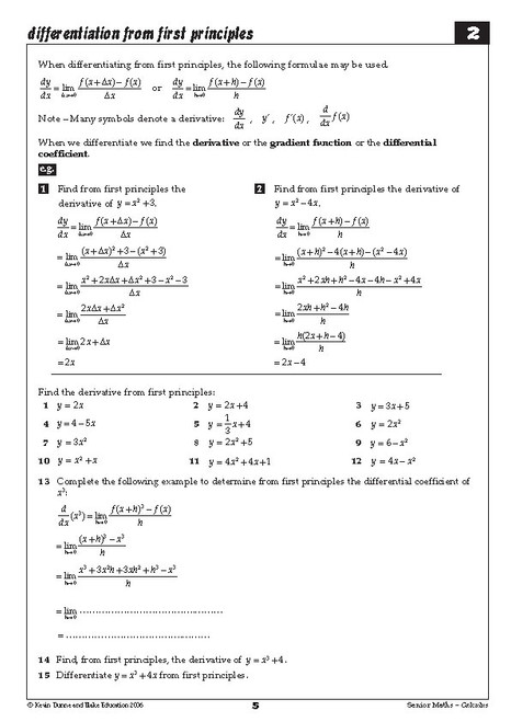 Senior Maths - Calculus - Blake Education