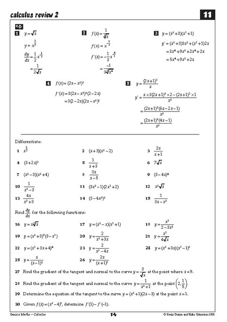 Senior Maths - Calculus - Blake Education