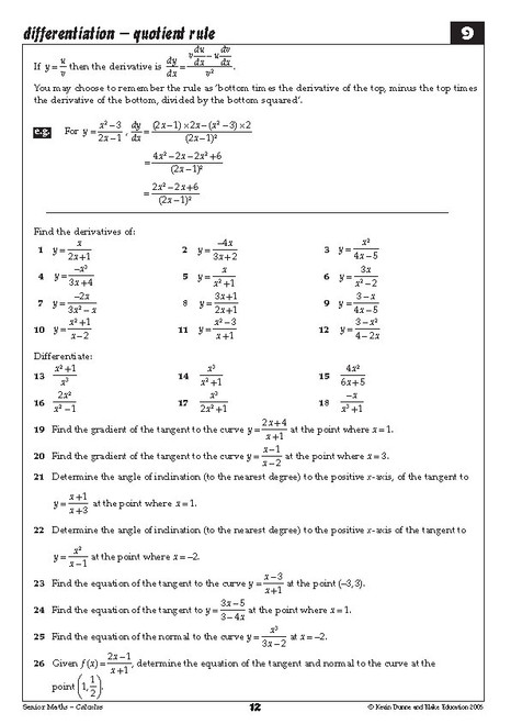 Senior Maths - Calculus - Blake Education