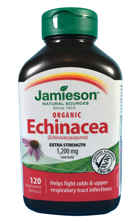 Jamieson Organic Echinacea (Echinacea purpurea) 1,200 mg - 120 Capsules