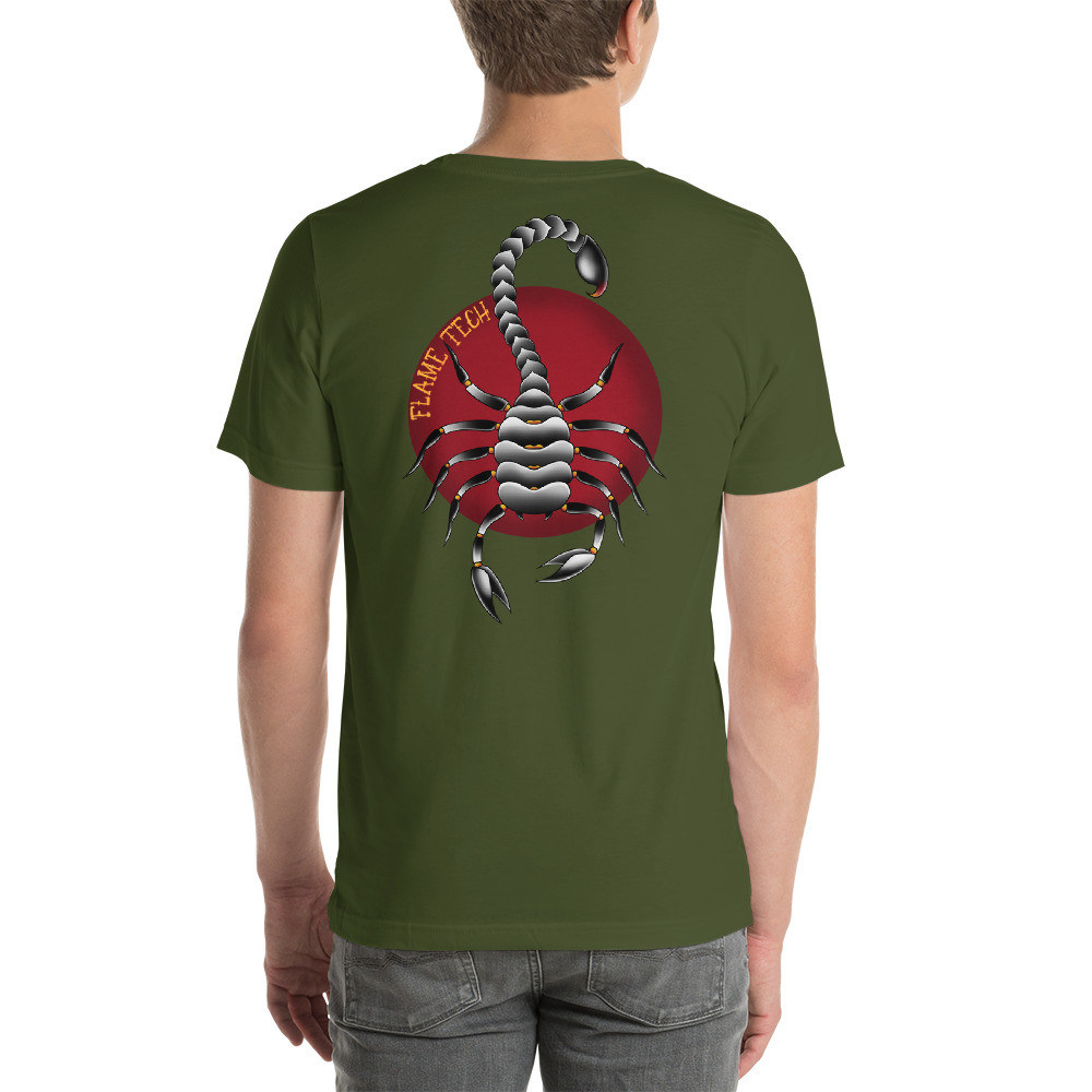 American Traditional Scorpion Short-Sleeve T-Shirt - Flame Tech