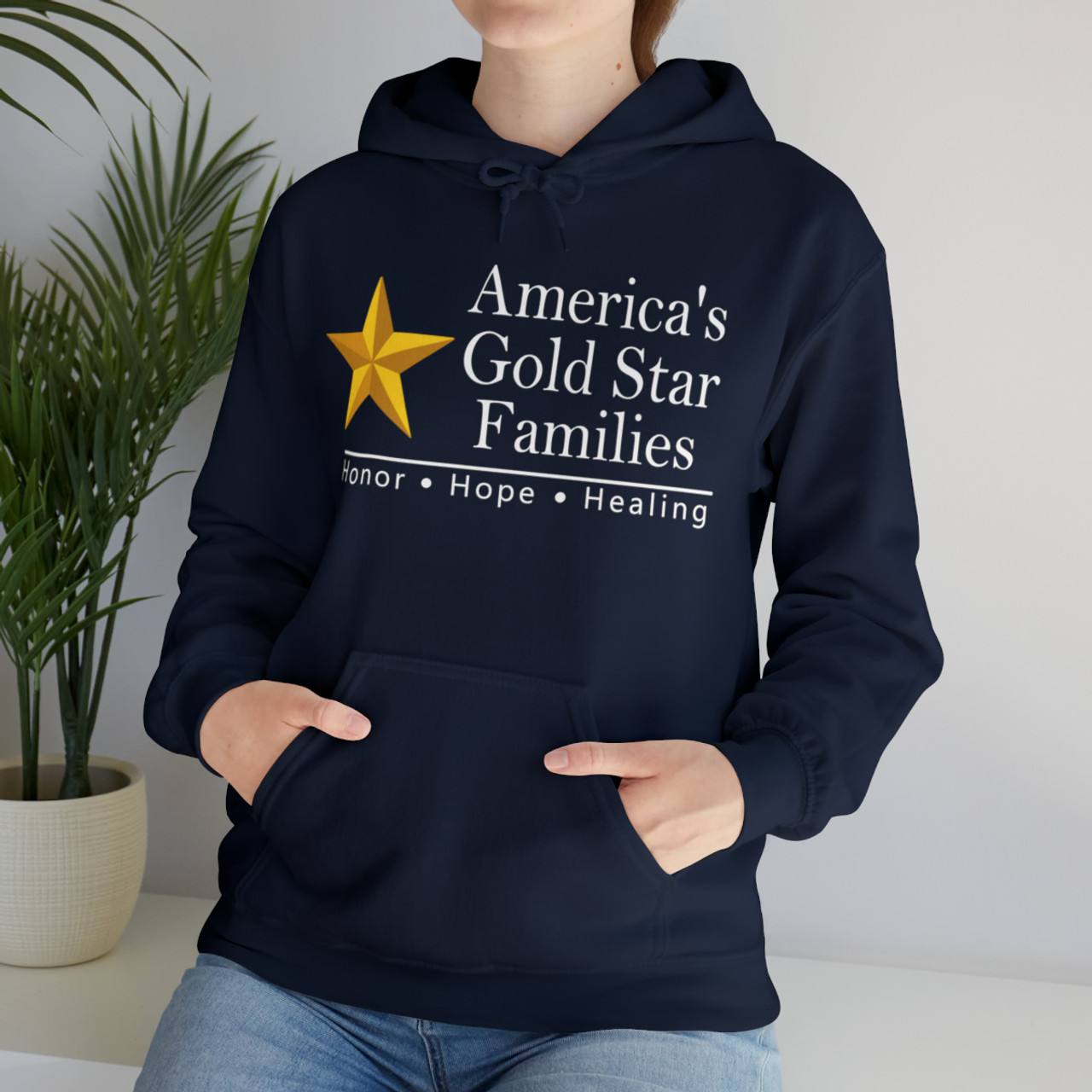 パーカー・フーディ Golden MULTI STAR REGULAR HOODIE Gold Star Unisex Hooded Sweatshirt - America's Gold Star