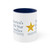 Gold Star Accent Coffee Mug, 11oz