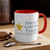 Gold Star Accent Coffee Mug, 11oz