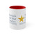 Gold Star Accent Coffee Mug, 11oz