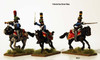Napoleonic Austrian Hussar Command Wearing Pelisses (Campaign Dress) Galloping - Available to Order