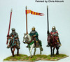 Agincourt Mounted Men-at-Arms Lance Upright, Horses Walking - Available to Order
