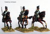 Napoleonic French Chasseurs a Cheval Galloping, Swords Drawn, Cylindrical Shako - Available to Order
