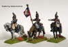 Napoleonic French Cuirassier Command on Standing Horses in Reserve, at Ease - Available to Order