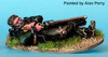 40mm Peninsular British Rifleman ' Plunkett' Lying on Back Firing - Available to Order