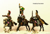 Napoleonic Russian Dragoon Command in Greatcoats Galloping - Available to Order