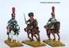 Napoleonic French 1st Eclaireur Regt. Command (Old Guard) Galloping, 1814 - Available to Order