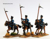 Napoleonic Prussian Landwehr Cavalry in Litewka, Galloping, Lance Upright - Available to Order