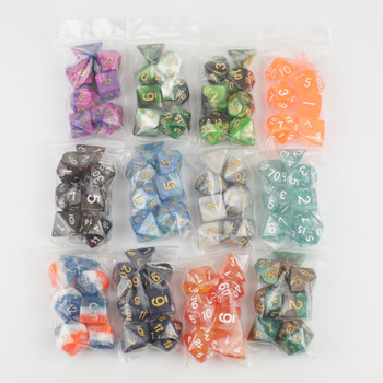 Bulk Lot of 7 Piece RPG Polyhedral Dice Sets