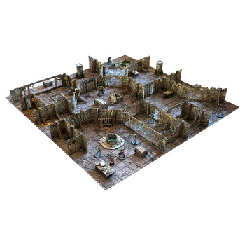 Fantasy Dungeon Terrain Vaults of Enveron Core Set - Battle Systems Terrain Immersive Scenery for D&D DND Maladum Pathfinder RPGs Full Color Heavy Duty Cardstock Printed Both Sides