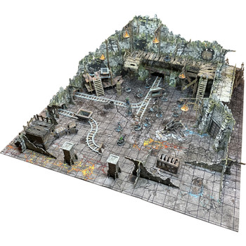 Fantasy Dungeon Terrain Mines of Meruta - Battle Systems Terrain Immersive Scenery for D&D DND Maladum Pathfinder RPGs Full Color Heavy Duty Cardstock Printed Both Sides