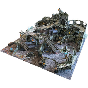 Fantasy Dungeon Terrain KS Edition - Battle Systems Terrain Immersive Scenery for D&D DND Maladum Pathfinder RPGs Full Color Heavy Duty Cardstock Printed Both Sides