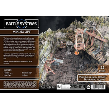 Fantasy Dungeon Terrain Mining Lift - Battle Systems Terrain Immersive Scenery for D&D DND Maladum Pathfinder RPGs Full Color Heavy Duty Cardstock Printed Both Sides