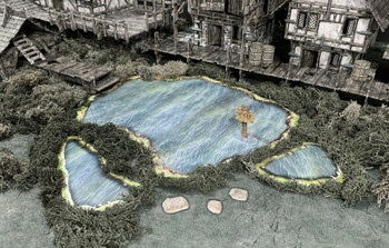 Battle Systems Fantasy Terrain Lakes & Bogs - 28-35mm DND D&D RPG Wargames Historical / Fantasy Card Scenery