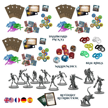 Maladum United Assault Multi-Party Bundle - Fantasy Dungeon Crawler Game Immersive Terrain Solo, Co-op and Adversarial Play