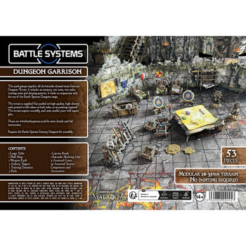 Fantasy Dungeon Terrain Garrison - Battle Systems Terrain Immersive Scenery for D&D DND Maladum Pathfinder RPGs Full Color Heavy Duty Cardstock Printed Both Sides