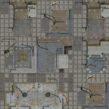 Battle Systems Terrain Frontier Game Mat 2x2 - Neoprene Playmat for 40k, Necromunda, Fallout, Marvel: Crisis Protocol