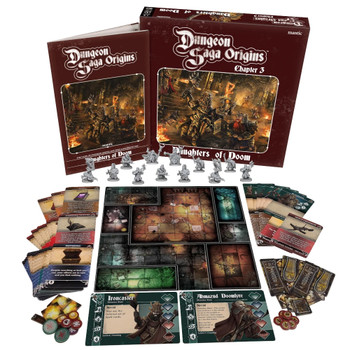 Dungeon Saga Origins Daughters of Doom Expansion - Dungeon-crawling Family Adventures in the World of Kings of War!