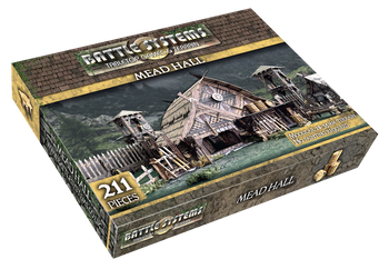 Battle Systems Fantasy Terrain Mead Hall - 28-35mm DND D&D RPG Wargames Historical / Fantasy Card Scenery