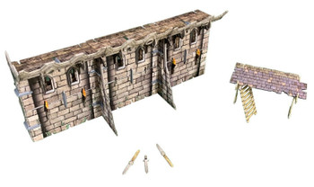 Battle Systems Fantasy Terrain City Wall - 28-35mm DND D&D RPG Wargames Historical / Fantasy Card Scenery