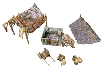 Battle Systems Fantasy Terrain Storage Barn - 28-35mm DND D&D RPG Wargames Historical / Fantasy Card Scenery