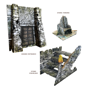 Fantasy Dungeon Terrain Entrance - Battle Systems Immersive Scenery for D&D DND Maladum Pathfinder RPGs Full Color Heavy Duty Cardstock Printed Both Sides Fantasy Dungeon Terrain Entrance - Battle Systems Immersive Scenery for D&D DND Maladum Pathfinder RPGs Full Color Heavy Duty Cardstock Printed Both Sides